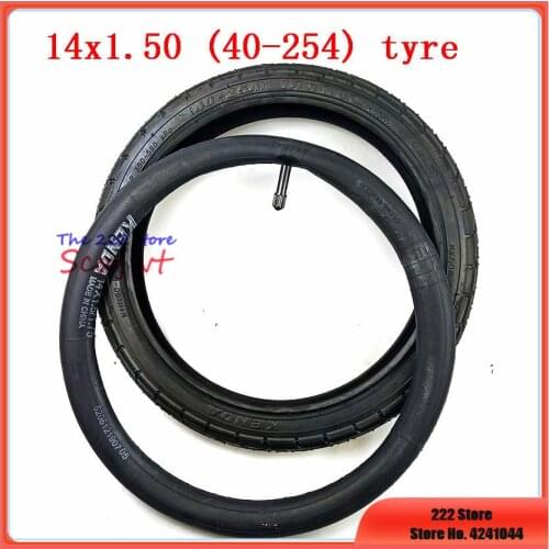 14 inches Folding Bead Bicycle Tire 14 x 1.5 40-254 tyre and inner tube Black 14" x 1.5 " for Bike tire, Kids Bike wheel tire