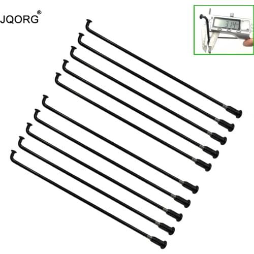 45# Steel Diameter 3.14 mm Black Color Electric Bike Wheel Spokes J-bend Equal Diameter Round Body E-bike Spokes With Black Caps