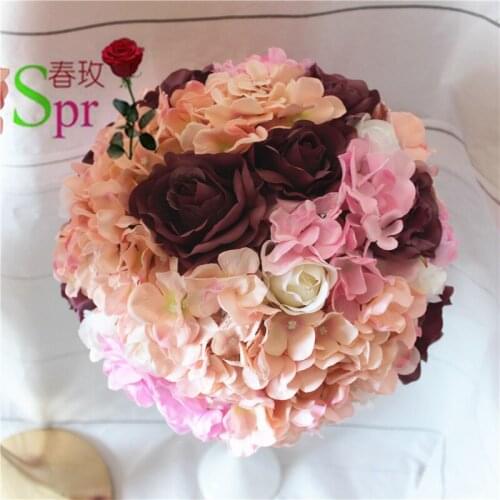 SPR wedding table center flower arranegements ball wedding road lead artificial flore wedding backdrop flower decoration