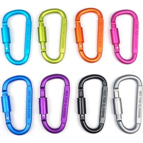 10pcs Aluminum Alloy D Type Big Nut Buckle Backpack Buckle Fast Hanging Buckle Camping Tactical Buckle