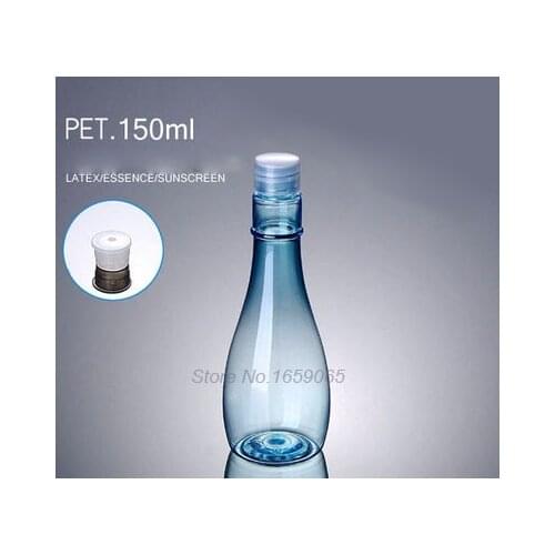 150ML blue plastic lotion empty skin care make-up water toner bottle cosmetic packaging bottle Refillable Bottles