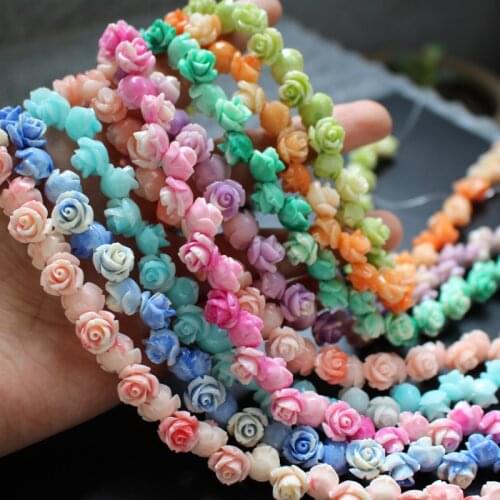 20pcs/Lot 12mm Double Colored Artificial Coral Beads Cabochon Rose Multi-Color for Jewelry making DIY accessoires
