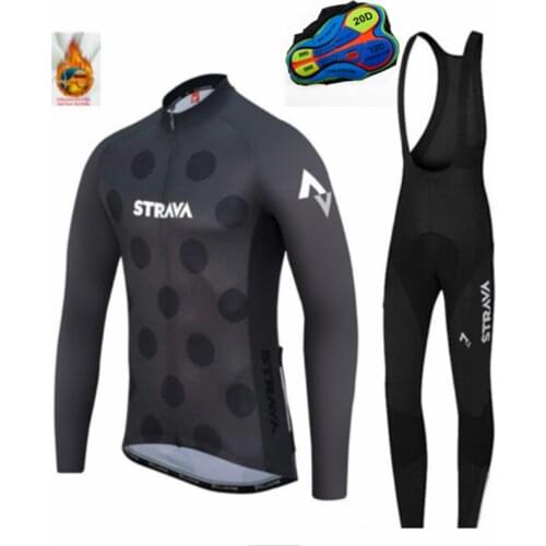 STRAVA 2021 Custom Logo Design Mesh Customized Style Sublimation Bike winter Jersey Mens Cycling Wear Uniform Bib Pants Sets