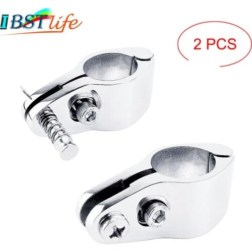 2X Stainless Steel 316 Boat Bimini Top Hinged Jaw Slide Clamp Fitting Marine Hardware Yacht 22 or 25mm Tube Rail Accessories