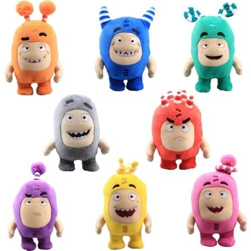 8pcs/Lot Oddbods Cartoon 18CM Fuse Jeff Newt Odd ZEE Bods Stuffed Plush Toy Doll For Kids Gifts PP Cotton Home Decoration