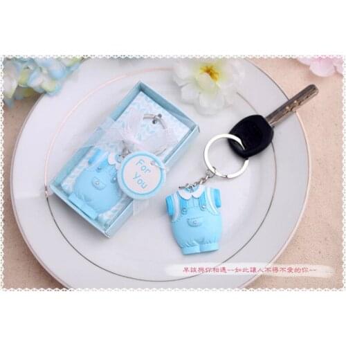 Free shipping Wholesale Baby Boy baby girl Keychain birthday party gift baby shower baptism gift present Keepsake