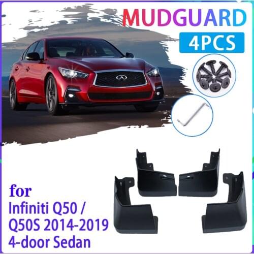 4 PCS Car MudFlaps for Infiniti Q50 Q50S 2014~2019 Mudguard Splash Guards Fender Auto Accessories