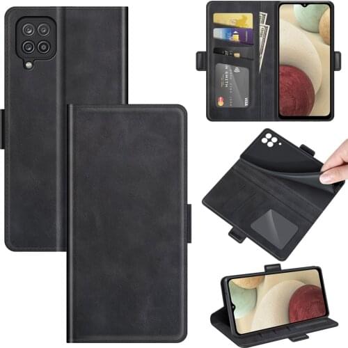 Case For Samsung M12 Leather Wallet Flip Cover Vintage Magnet Phone Case For Galaxy F12 Coque