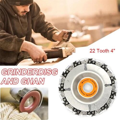 22 Teeth Mill Chain Wheel Circular Saw Blade 4 Inch 100/115mm For Angle Grinder Wood Carving Cutting Disc Power Tools Max 14000r