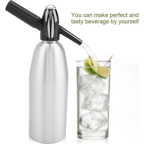 1L Soda Siphon CO2 Dispenser Water Bottle Cup Generator Soda Maker Cool Drink Cocktail Soda Machines with Pressure Regulator