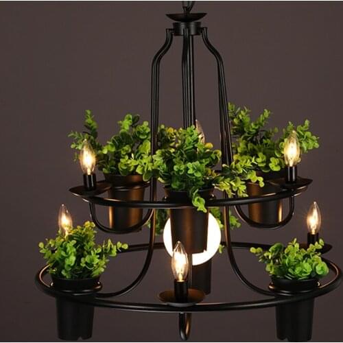 Art lamp LOFT retro Pendant Lights minimalist American personality Candlestick iron pots bar balcony Pendant lamps of the FG1698