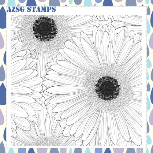 Beautiful Sunflowers Transparent Silicone Clear Stamps for DIY Scrapbooking/Card Making Crafts Decoration Supplies