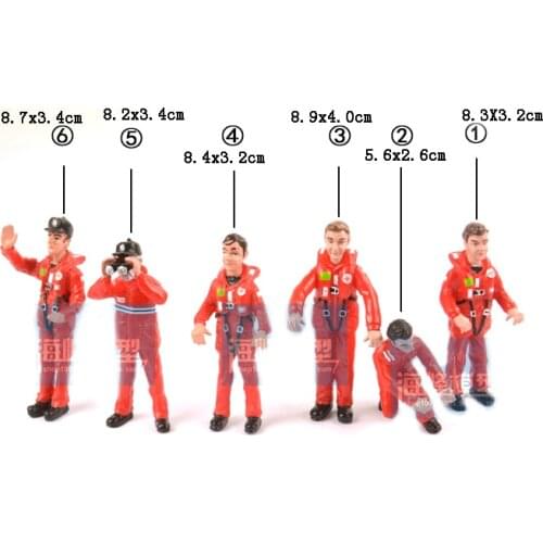 1pc Rescue Boat Ship Doll 8.4*3.2cm Simulation Lifeguard Seaman Sailor Staff for Boats Model