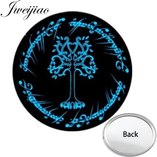 Youhaken Tree Art Photo Round One Side Mini Pocket Mirror Portable Makeup Compact Vanity Hand Travel Purse Mirror Gifts