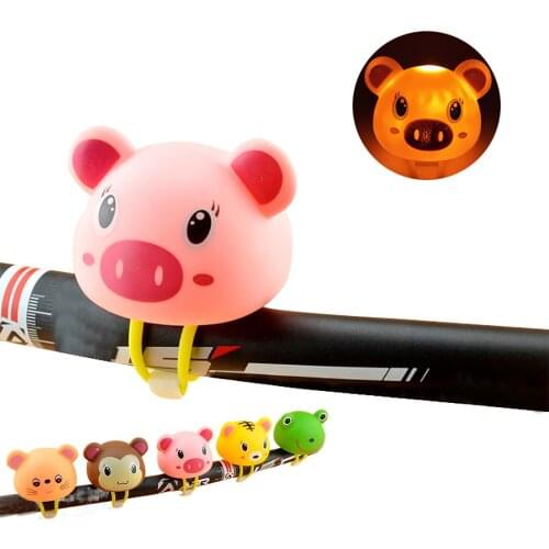 Cute Bicycle Bell Animal Small Hamster Safety Rubber Kids Adult Tricycle Scooter Handlebar Air Horn Ring Bike Accessories