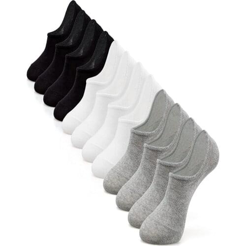Unisex 12 Double Cotton Invisible Sneakers Socks Multicolor Female Boy Luxury Gift Quality Socks Do Not Sweat Slip-resistant Socks 4 seasons