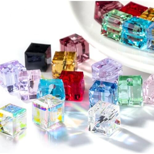 New style!! 4mm/6mm/8mm high-grade K9 glass Cube rhinestones sew on stones DIY jewelry accessory free shipping