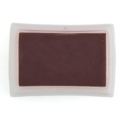 Brown Ink Pad Inkpad Rubber Stamp Finger Print Craft Non-Toxic Baby Safe