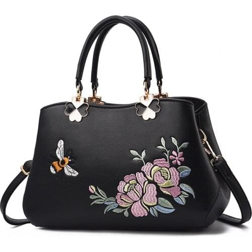 Luxury Brand Handbags Womens 2020 New Style Simple Embroidered Handbag All-match Shoulder/Crossbody Bag