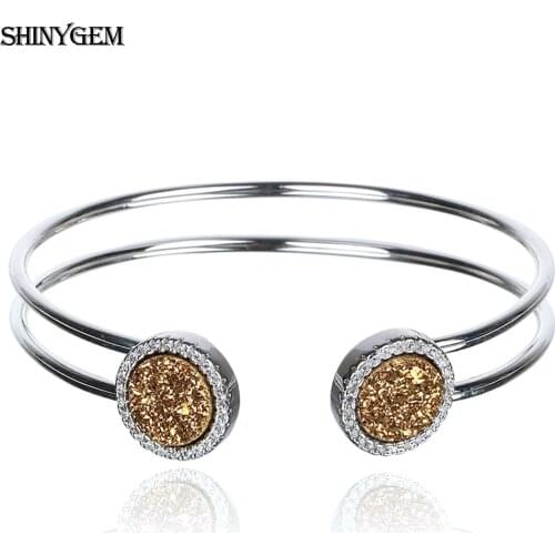 SHINYGEM Silver Bracelets