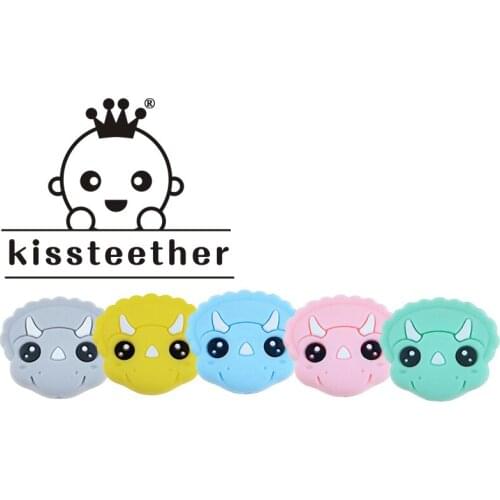 Kissteether BPA Free 20pcs Unicorn Beads Teething Silicone Unicorn Necklaces BPA Free Baby Teether Silicone Teether Toy For Kids