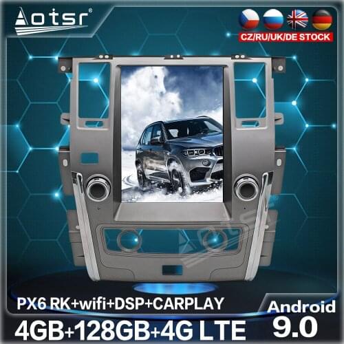 128G Android 9.0 Tesla Style Vertical Screen For Nissan Patrol 2013+ Car GPS Navigation DVD Multimedia Player Stereo Head Unit