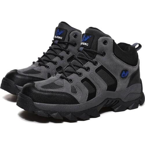 Waterproof Hiking Shoes Outdoor Man Shockproof Hunting Tourism Mountain Shoes Nonslip Wear-resistant Breathable Climbing Sneaker