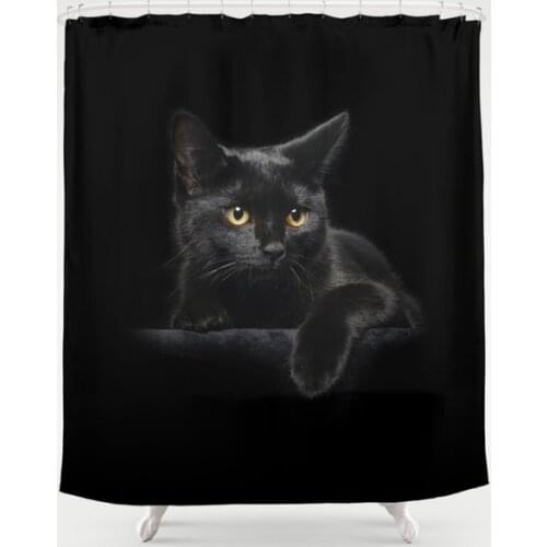 Animal Cat Shower Curtain Waterproof Bathroom Decorations Polyester Bathroom Shower Curtain
