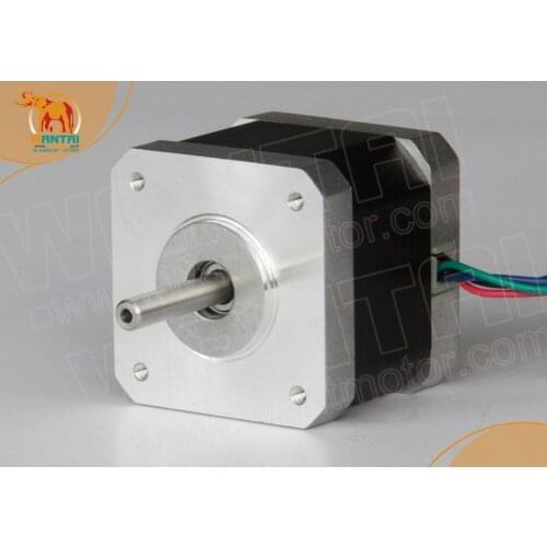 Wantai 1PC Nema 17 Stepper Motor 17HS4417P1-X19 4000g-cm 40mm 1.7A CE ROSH ISO Plasma Grind Foam Embroidery Warranty 1 Year