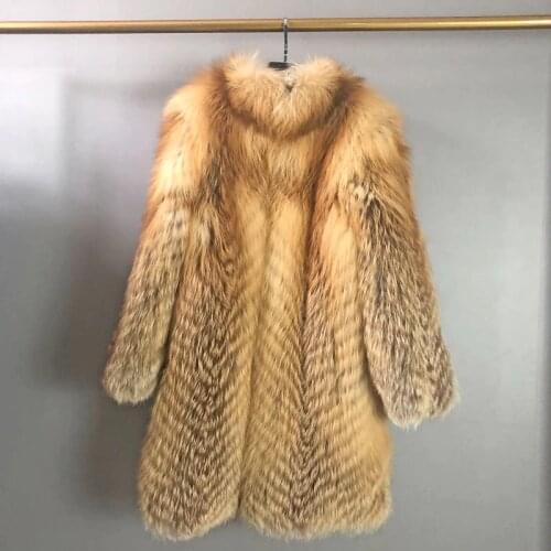 Real fur coat Winter fox fur coat woman natural fur coats women real fur collar coat Keep warm in winter QD.YISHANG 2019