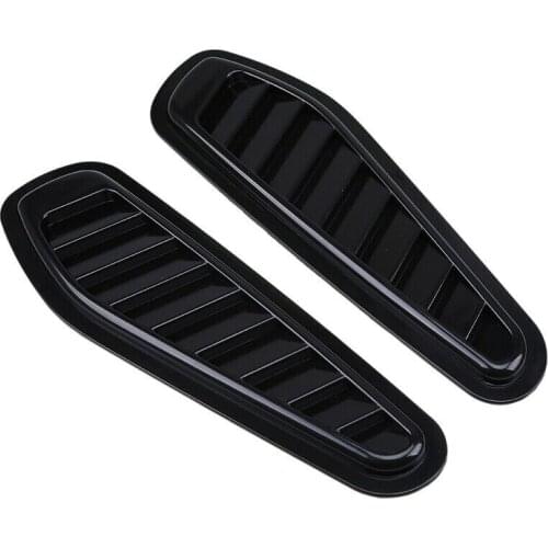 1Pair ABS Car Front Engine Cover Sticker Car Decorative Air Outlet Flow Intake Scoop Turbo Bonnet Vent Cover Hood