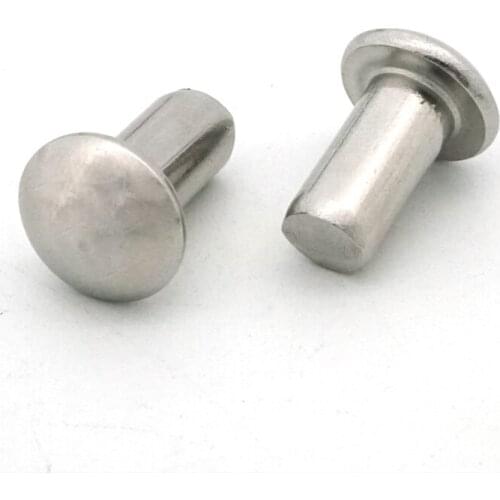 20pcs M4 stainless steel semicircular head rivet solid rivet household solids round cap decoration bolts 16mm-30mm length