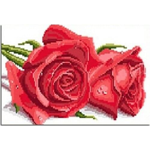 3D Rose Lover 45X30cm Rhinestones Cross Stitch New Full DIY Diamond Painting Mosaic Embroidery Household Decoration