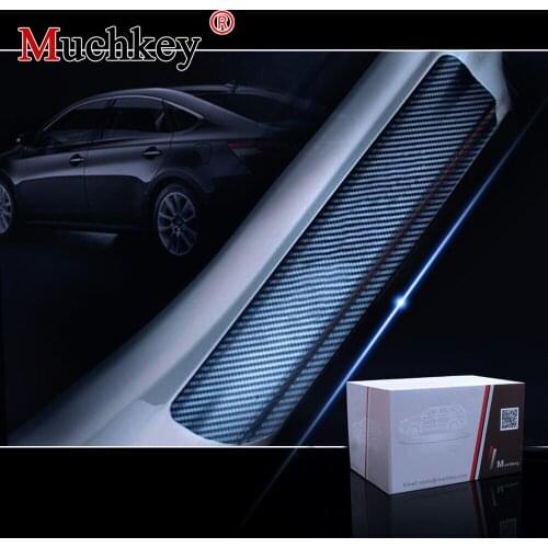 For Dodge CALIBER CHARGER DART Door Threshold Plate Car Welcome Pedal Car Stickers Door Sill Scuff Plate Carbon Fiber 4Pcs