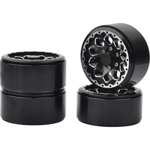 4PCS Metal 1.9 Inch Wheel Rims Hubs for Axial SCX10 SCX10 II 90046 Tamiya CC01 Traxxas TRX4 D90 1/10 RC Crawler