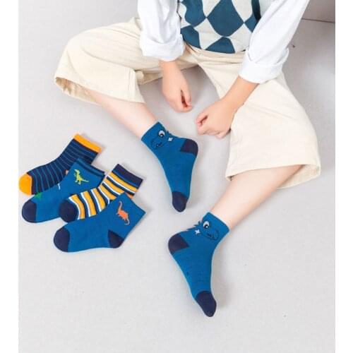 5 Pairs/Lot Childrens Lovely Fashion Warm Soft Cotton Socks For Boy Girl Baby Cute Cartoon Teens 1-12Y Autumn Winter New Kids