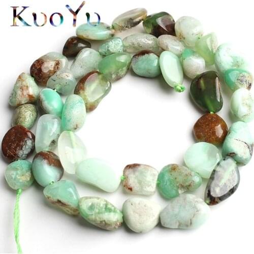 8-10mm Natural Irregular Australian Green jades Stone Beads Loose Spacer Bead For Jewelry Making DIY Bracelet Necklace 15"Strand