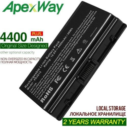 ApexWay 4400mAh 6 Cells 11.1v battery for Toshiba PA3615U-1BRM PA3615U-1BRS PABAS115, For Satellite L40-17S L40-19C Pro L40-15C