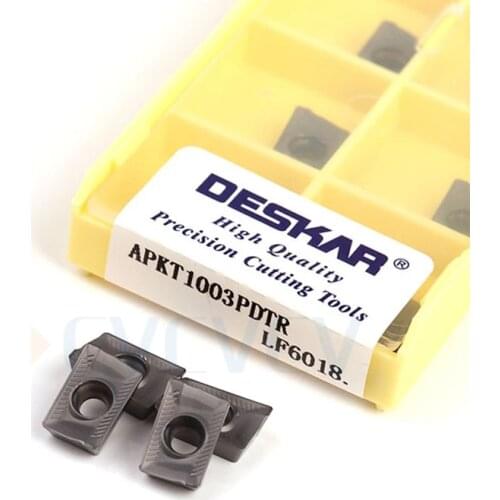 APKT1003PDTR LF6018 CNC Lathe Milling Turning Tool Carbide Insert APKT Cut Machining Mill Turning Tool For Stainless Steel Blade