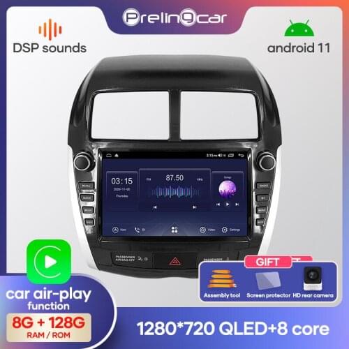 Prelingcar For CITROEN C4 2010 2011-2014 2015 For Mitsubishi ASX Peugeot 4008 android 10.0 Car GPS multimedia Radio Navi player