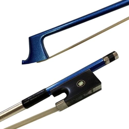 Free shipping 5pcs of 4/4 Blue Carbon Fiber Violin Bow Carbon Fiber Bow Well Balance Horse Hair Violin Bow Accessories