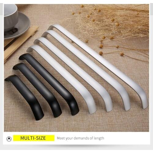 Aluminium Alloy Black Cabinet Knobs Kitchen Cabinet Handles Drawer Knobs Pulls Black Furniture Handle Cabinet Hardware