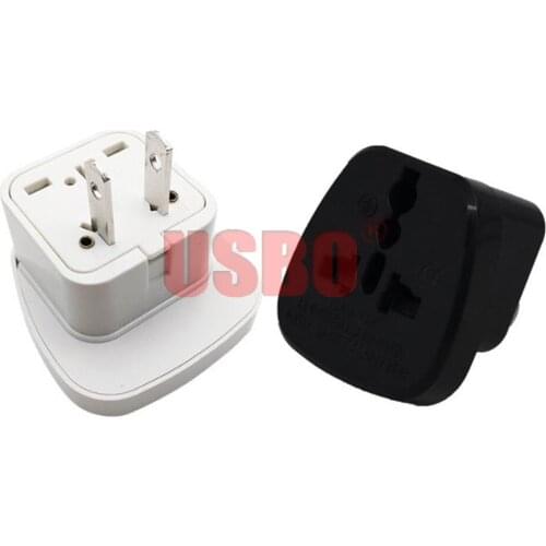 Black white 10A 250V US 2pin electric power plug USA Japan Canada Thailand universal travel adapter plug socket convertor Type-A