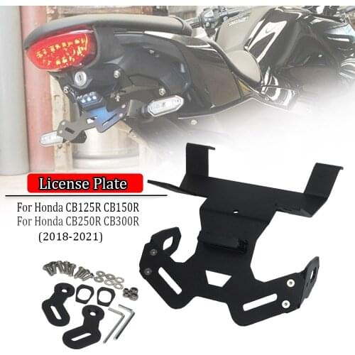 For HONDA CB125R CB150R CB250R CB300R 2021 2020 2019 18 Registration License Plate Holder Tail Tidy Fender Eliminator LED Light