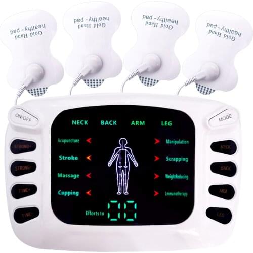 8 Modes Electric Tens Relax Muscle Stimulator EMS Acupuncture Body Massage Digital Therapy Slimming Machine Electrostimulator