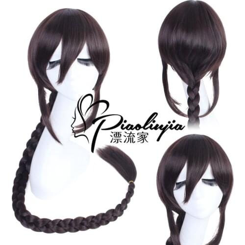 Halloween Fancy Wig Vocaloid3 Long Braid Anime 120cm Wig Women Fashion straight Darkbrown Wig