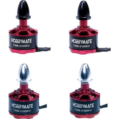HOBBYMATE 1pcs 1306 3100KV FPV Racer Brushless Motor CW CCW for Mini Racing Quadcopter Multirotors Support 2-4S Lipo