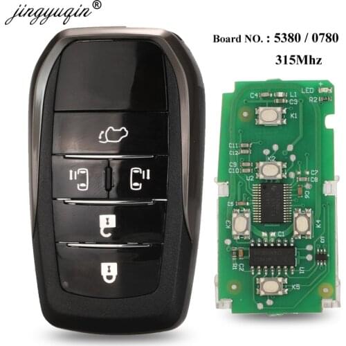 Jingyuqin 5 Buttons 315MHz 71Chip ASK Smart Key for Toyota Previa Alphard Board ND900-0780 / 5380
