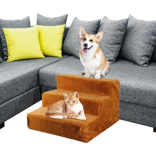 Pet Dog Stairs Anti-slip 3 Steps Ladder Puppy Cat Removable Bed Stairs Assembly Ramp Climbing Floors Staircase Pet Ladder
