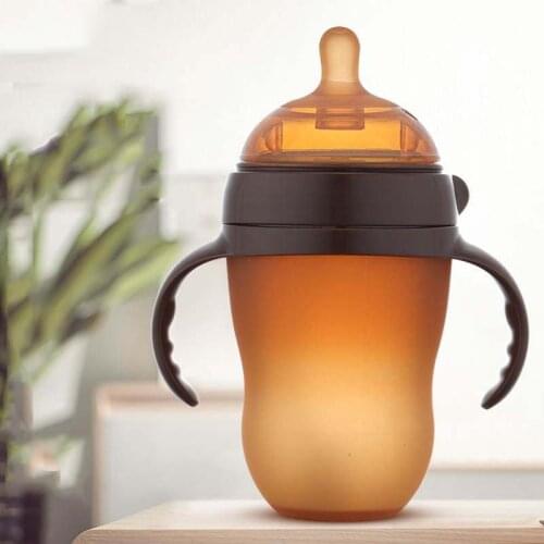 Hot Baby Soft Silicone Bottle Anti Colic Air Vent Wide Neck Natural Nursing Feeding Bottle for Infant BPA Free 270ml Baby Care